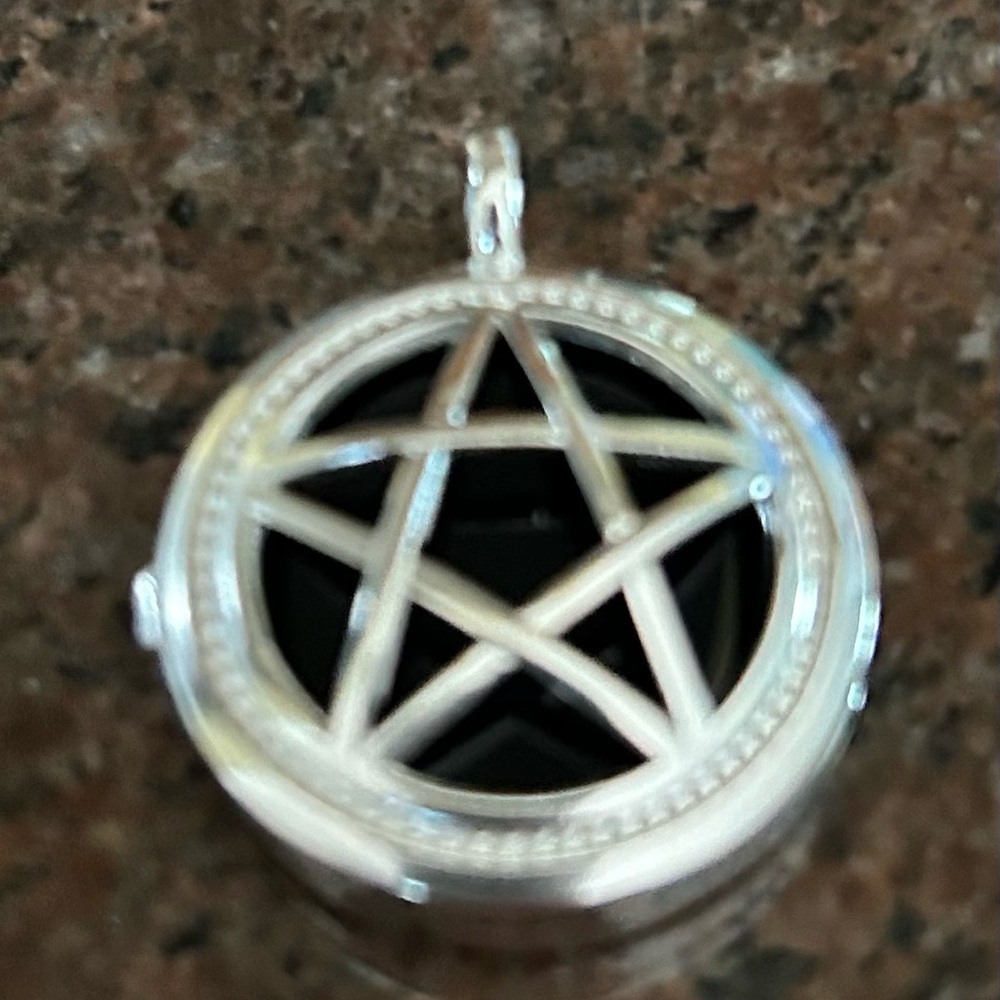 Obsidian Pendant Locket Style